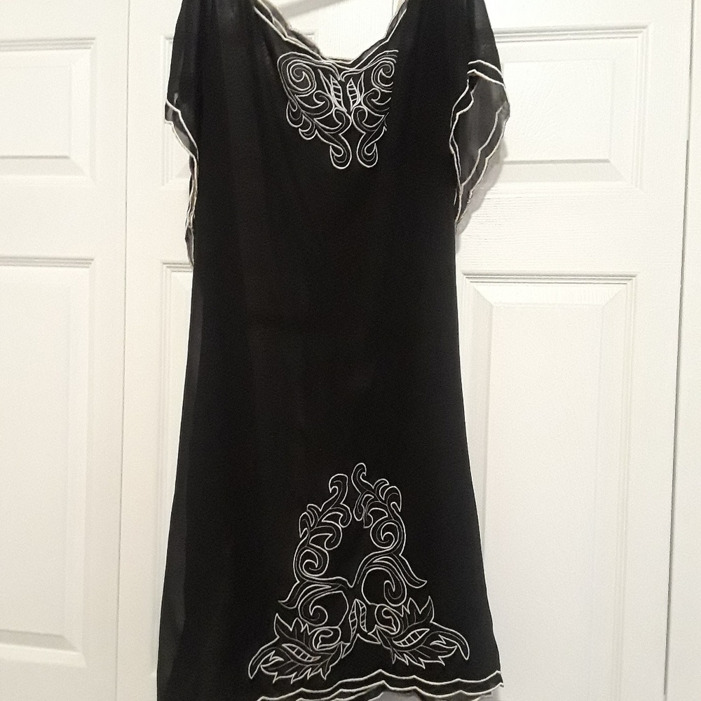 Black dress with Embroidered design